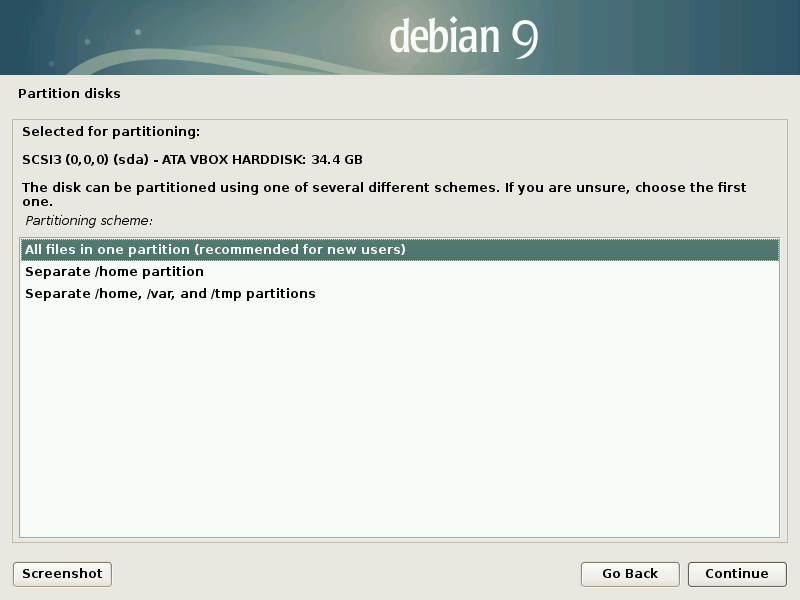 Установка Debian 9 Linux